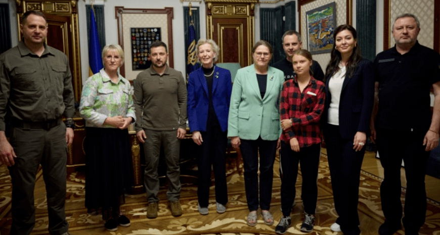 Підрив Каховської ГЕС: Ґрета Тунберг приїхала до України й зустрілася з Зеленським (фото, відео)