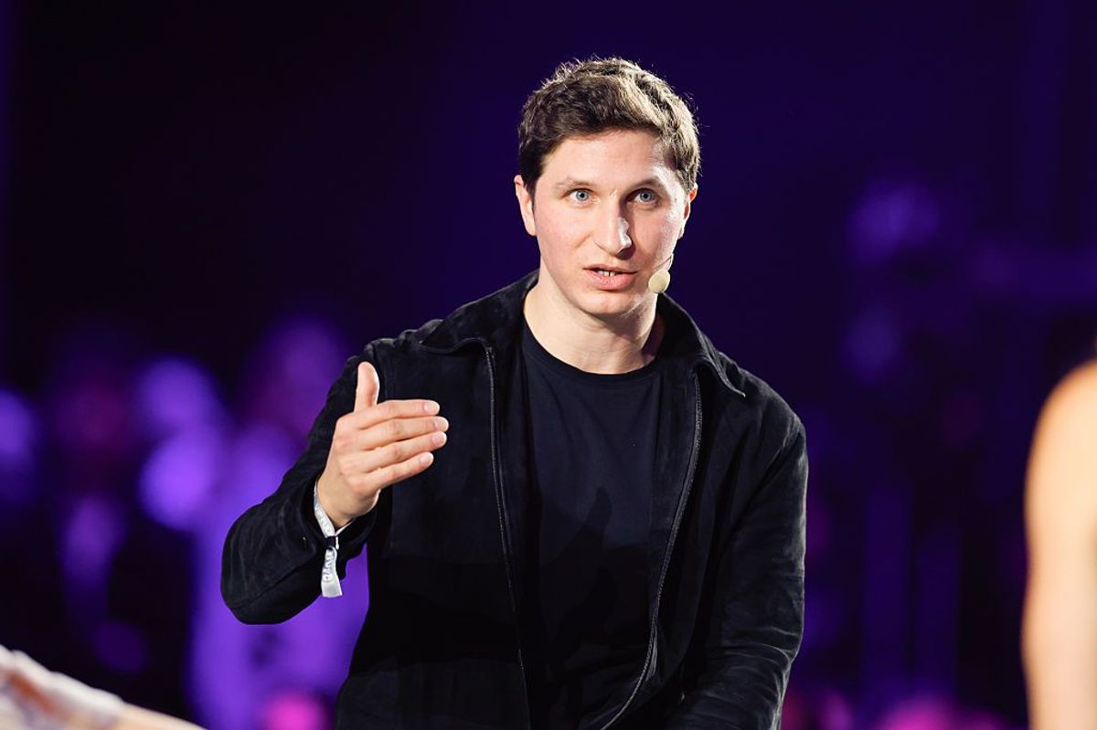 Рафал Моджевський, співзасновник і генеральний директор ICEYE, на технологічній конференції Wave by Vento в Турині, Італія, 7 жовтня 2026 року. (Джуліано Берті/Bloomberg через Getty Images)